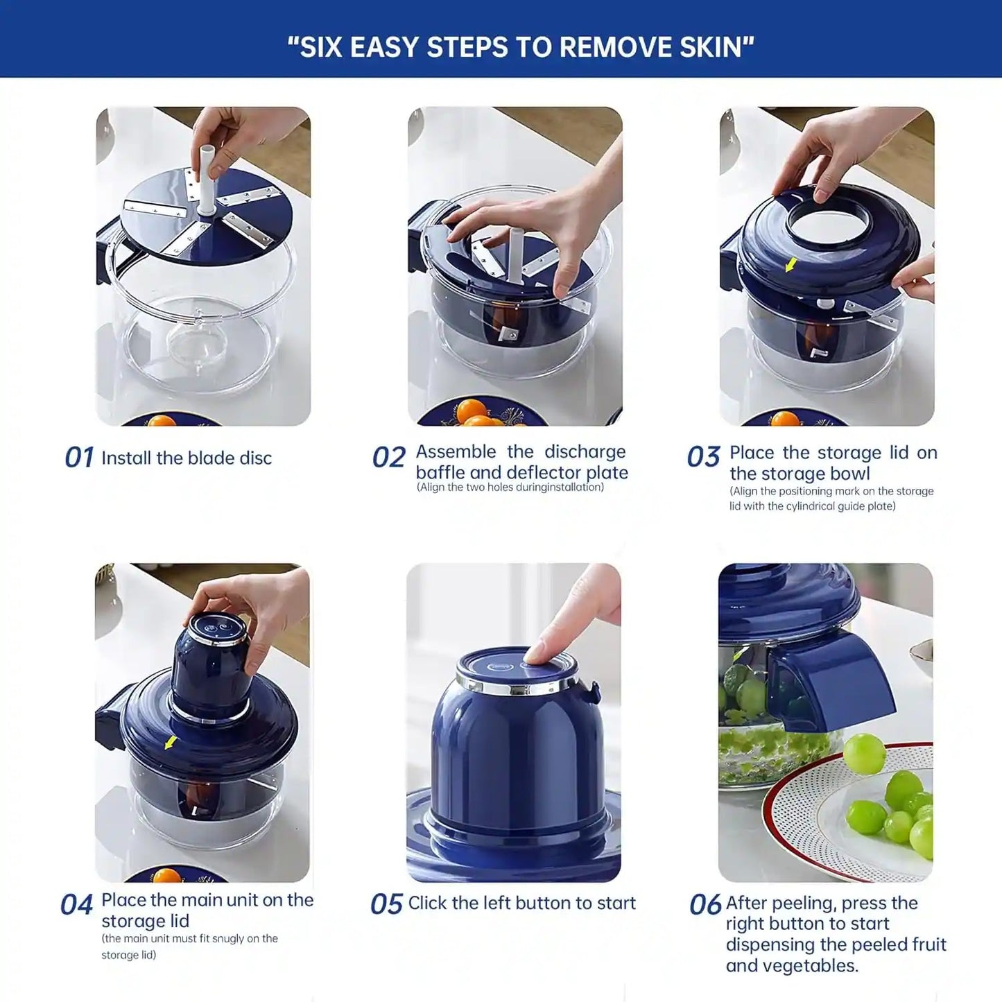 Peellex™ Electric Fruit Peeler | Peel Grapes, Veggies & More Instantly