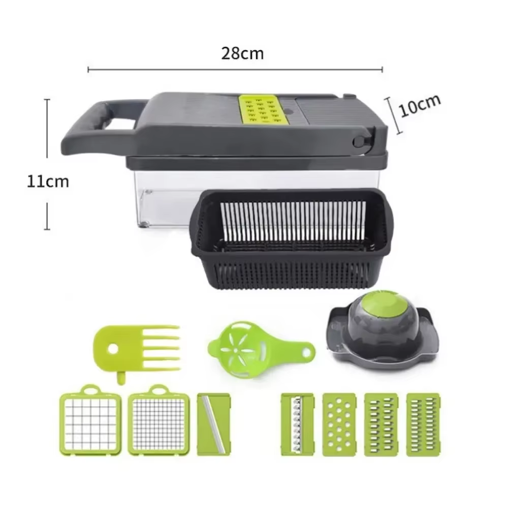 Peellex™ 16-in-1 Multifunctional Vegetable Chopper & Slicer – Onion Dicer, Grater & Food Prep System